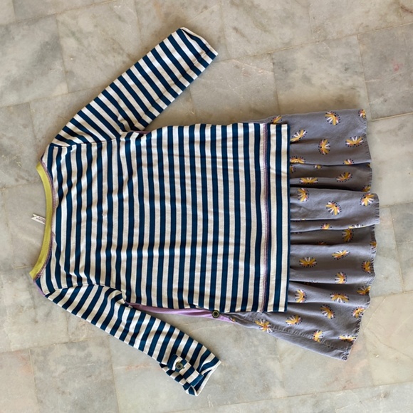 Girls - Matilda Jane Stripe Floral Layered Ruffle Tunic - 8 - Picture 6 of 9